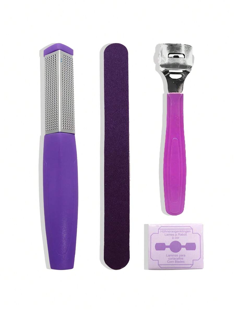 Set Limas Para Pies Doble Superficie Removedores De Callos - Morado - Ver 1