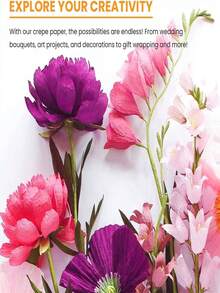 1入組關於卷彩色（用於裝飾的）縐紙緞帶流蘇紙兒童DIY手工製作摺紙婚禮生日派對聖誕節禮品墻面裝飾家庭裝飾 - 藍色 - 查看 7