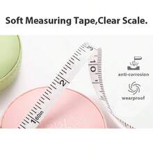1pc PU Leather Measuring Tape Clothes Tailor Tape Portable Clothes Measuring Tape - Pink - View 3