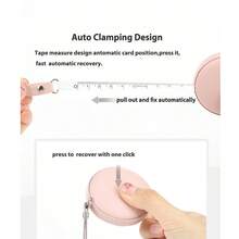 1pc PU Leather Measuring Tape Clothes Tailor Tape Portable Clothes Measuring Tape - Pink - View 5