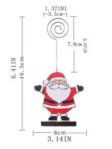 1pc New Creative Christmas Business Card Holder Message Holder Photo Holder - Black - View 6