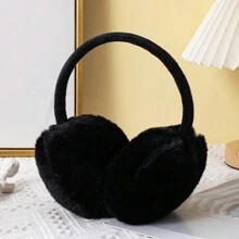 1pc Women's Winter Warm Plush Ear Warmers Ear Muffs With Faux Rabbit Fur, Extra Thick & Comfortable For Outdoor Activities