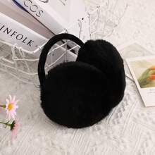 1pc Women's Winter Warm Plush Ear Warmers Ear Muffs With Faux Rabbit Fur, Extra Thick & Comfortable For Outdoor Activities
