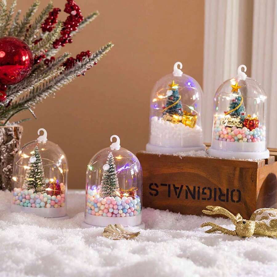 Luces De Bola De Nieve Navideña - Multicolor - Ver 1