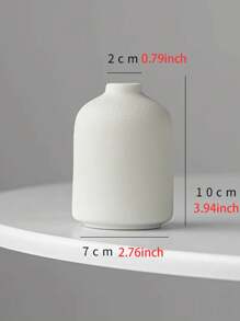 WHICHLIFE 1入現代白色陶瓷北歐風乾花瓶,創意辦公桌裝飾,客廳茶几別緻陶瓷家居裝飾 - 白色 - 查看 5
