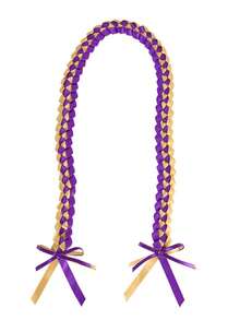 1入組雙層畢業用緞帶和花環編織掛繩