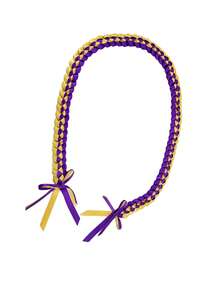 1入組雙層畢業用緞帶和花環編織掛繩