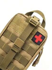 A藥包,配件包,配件包,腰包,迷彩多功能包,戶外登山救生包,大容量,多功能拉鍊,度假帆布,中性旅行用品 - 卡其色 - 查看 3