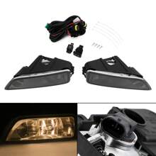 Black Lens Fog Lights + Switch For 2003-2007 Honda Accord / 2004-2008 Acura TL