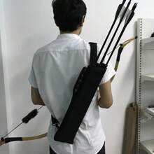 1pc Black 3-tube Arrow Quiver Holder For Arrow Storage - Black - View 3