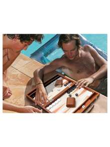 Juego de Backgammon Profesional con Estuche de Lujo y Set Completo. Bluelander. - Café integral - Ver 7