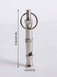 1pc Stainless Steel Pet Training Whistle - Silver - View 4