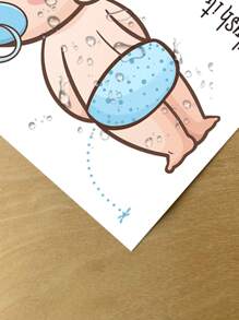 1/2/3 件可爱卡通儿童 PVC 婴儿如厕训练马桶盖贴纸，自粘防水马桶盖贴花 - 彩色 - 查看 5