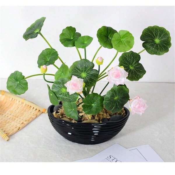 1 Stück hellrosa künstliche Lotusblüte