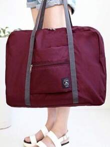 可折叠大容量旅行收纳包，男女通用衣物收纳袋，行李袋，防水旅行包，假日随身行李，周末旅行包，过夜包，返校背包，旅行必备，沙滩夏季度假旅行收纳包，行李健身包，旅行旅行袋，行李包，大学背包，行李包，周末旅行包，医院包，冬季上学背包，学习用品 - 酒紅色 - 查看 7