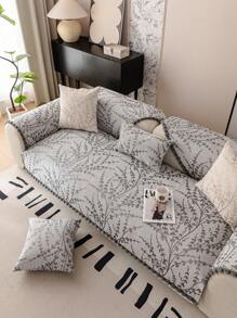 1 Stück Schwarzer & Weißer Sofaüberwurf Mit Ast Design, Romantische Premium Schwere Im Schnee & Quasten Design Rutschfeste Couch Kissen, Vier Jahreszeiten Festival Hochzeitsdekoration Heimtextilien