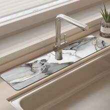 1pc Vintage Coffee Printed Moistureproof Absorbent Coaster, Rubber Water Absorbent Dishwashing Mat, Perfect Accessory For Kitchen Counter And Coffee Bar!