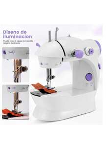 MÁQUINA DE COSER PORTÁTIL ELÉCTRICA MULTIFUNCIONAL CON LUZ LED - Blanco - Ver 5