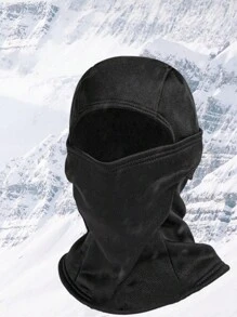 1入組防風保暖絨面全臉面罩頭套,適用於摩托車運動、騎行、滑雪、滑雪板、遠足等活動