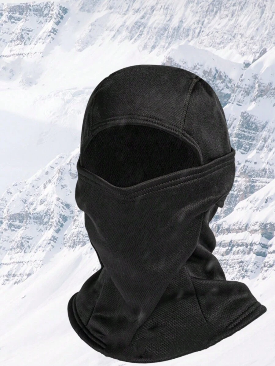 1入組防風保暖絨面全臉面罩頭套,適用於摩托車運動、騎行、滑雪、滑雪板、遠足等活動