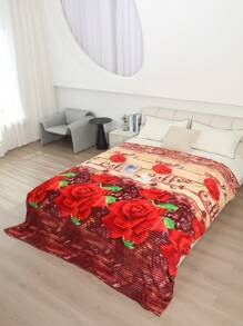 Cobijas Ligera Matrimonial Con Flores, Frazada Súper Suaves y Acogedoras, Patrón a Rayas, Super Suave y Cálida, Para Uso Durante Todas Las Estaciones (200*220 cm) - Coffe Beis Suave - Ver 8