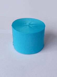 1入組關於卷彩色（用於裝飾的）縐紙緞帶流蘇紙兒童DIY手工製作摺紙婚禮生日派對聖誕節禮品墻面裝飾家庭裝飾 - 藍色 - 查看 1