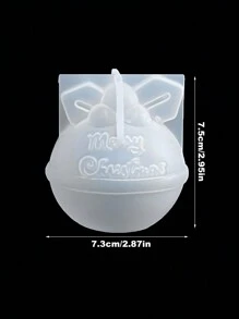 Diy聖誕裝飾,賦予香石蠟燭、石膏、矽膠、樹脂黏土等材料聖誕禮物,鈴鐺造型模具 - 白色 - 查看 2