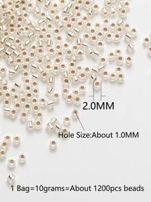 1200pcs 2.0mm Silver-foil Coated Bohemian Glass Beads Diy Loose Beads For Jewelry Making