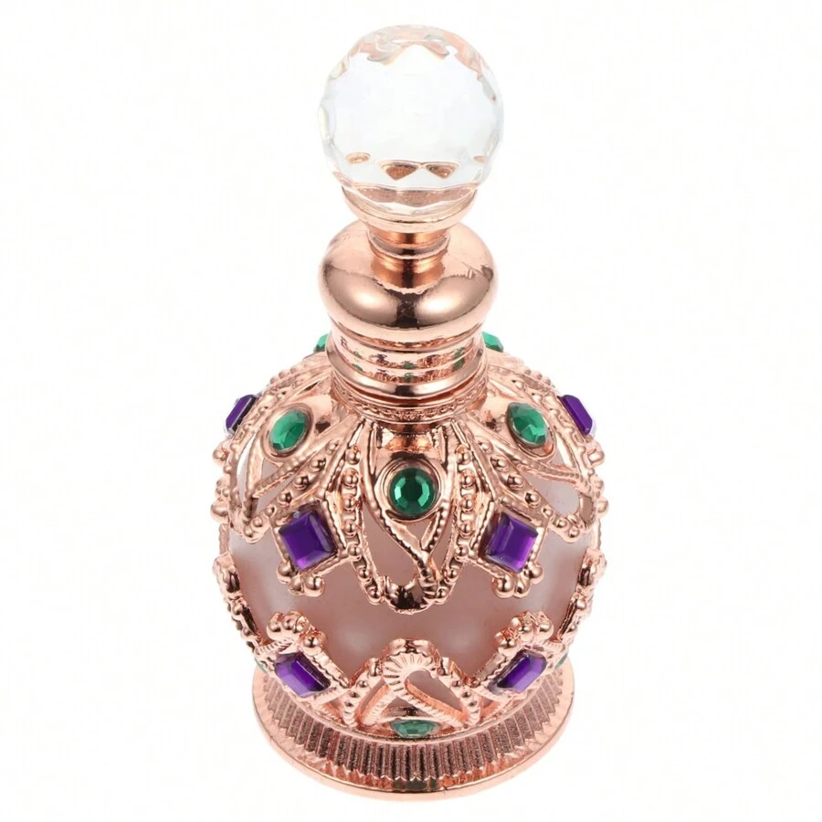 15ml/1入 Hareem Al Sultan Golden 2023 磚形精華瓶,阿拉伯女性香水瓶,復古精油香水瓶,女性禮物,旅行配件,情人節禮物（無香水,僅空瓶）香水收納盒豪華典雅鑽石畫禮品婚禮派對假日女性女孩閃亮優雅高貴