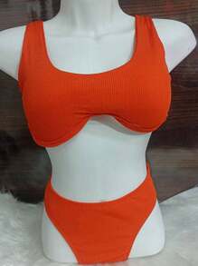 Women Two-piece Outfits - 橘色 - 查看 1