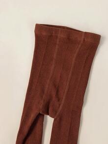 1 条女童春冬纯色百搭七分裤 - 咖啡棕 - 查看 4