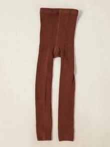 1 条女童春冬纯色百搭七分裤 - 咖啡棕 - 查看 3