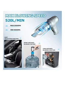 Aspiradora De Mano Portatil Para Autos Y Hogar Recargable Mini, Accesorios para Carro, Accesorio para Auto, Cosas para Carro - Blanco - Ver 3