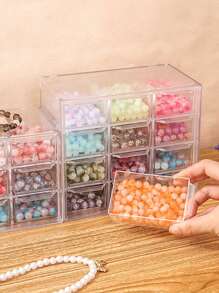 1 Miếng Trong suốt Ngăn kéo Phong cách Bàn làm việc Tổ chức đồ trang sức Hộp , Với Đối với Hạt , Pha lê thủy tinh Hạt , Thủ công DIY Chất liệu - Trong sáng - Xem 8