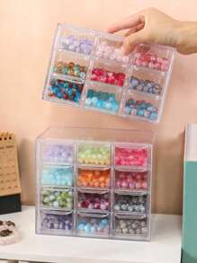 1 Miếng Trong suốt Ngăn kéo Phong cách Bàn làm việc Tổ chức đồ trang sức Hộp , Với Đối với Hạt , Pha lê thủy tinh Hạt , Thủ công DIY Chất liệu - Trong sáng - Xem 10