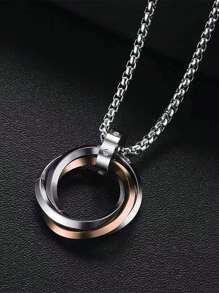 Vòng cổ nam thời trang và phổ biến Vòng cổ bằng thép không gỉ để làm quà tặng trang sức và cho vẻ ngoài sành điệu - Màu xanh lam - Xem 11