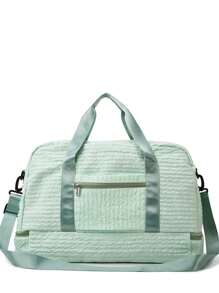 Large Capacity Student Accommodation Bag, Multifunctional Waterproof Swimming Bag With Independent Shoe Compartment, Maternity Storage Bag For Trolley Case, Dry And Wet Separation Bag, Portable Travel Bag For Short-Term Business Trips, Outdoor Travel Bag, Yoga Bag, Sports Fitness Bag Quilted Bag Quilt Bag Puffer Bag Quilted Shoulder Bag Hand Bag Crossbody Bag Traveling Bag Minimalist - Khaki - View 7