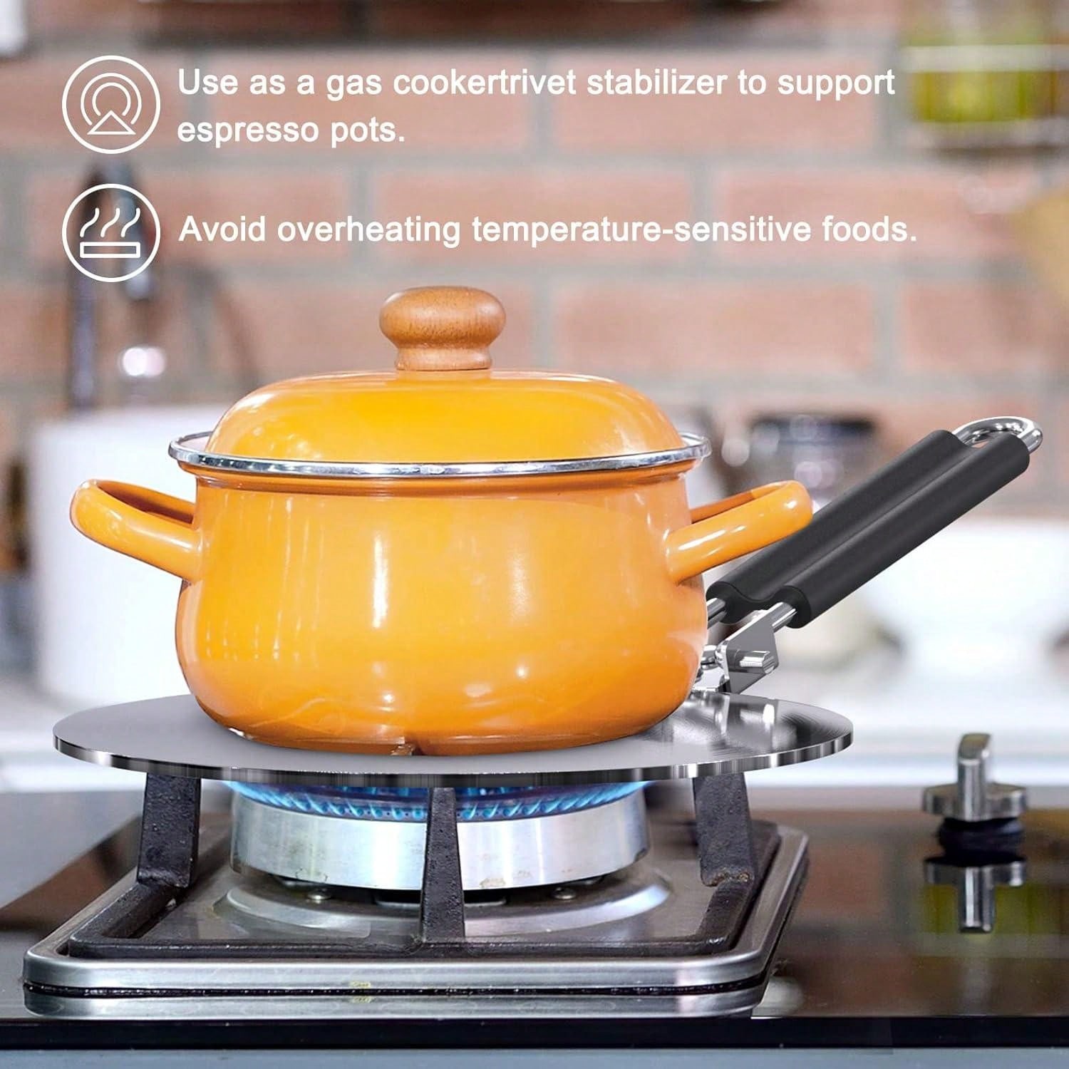 RAINBEAN 8 inch Simmer Ring Plate Induction Adapter Plate for Gas Stove