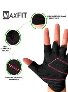 MAXFIT SPORTS Sports Gloves/Model ST006 - Màu Hồng Tươi - Xem 3