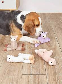 1只可愛的羊駝毛絨玩具駱駝娃娃填充動物，迷你尺寸 - 白色 - 查看 4