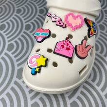 1set 13pcs Cartoon Patterned Shoe Charms, Great For Holiday Gifts Mix & Match Diy Decoration For Hole Shoes - Multicolor - View 10