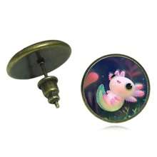 Salamander Time Gemstone Earrings - Bronze - View 2