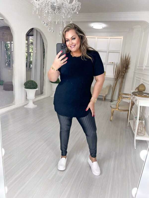 Veste Legging Tampa Bumbum PLUS Academia Elegante Casual Verão