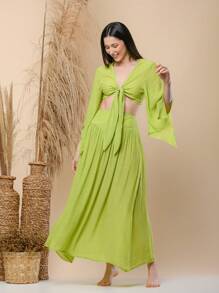 Women Kimonos - 青檸色 - 查看 3