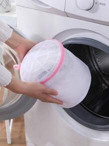 1 pieza Bolsa de lavandería plegable - Rojo y blanco - Ver 1