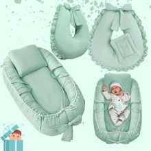 Nệm cũi trẻ em - Màu xanh Bạc hà - Xem 2