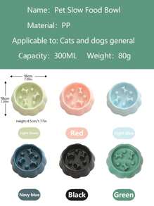 1入組粉色的碗適用於寵物小狗,防噎防傾斜餵養工具適用於小和中等的小狗