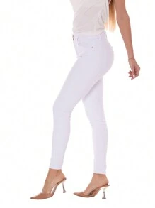 JEANS SKINNY STRETCH MEZCLILLA BLANCO - Blanco - Ver 3