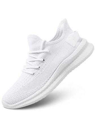 Women's Shoes Sports Shoes Knitted Mesh Breathable Casual Women's Shoes Lightweight Comfortable White Shoes