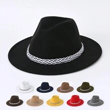 1頂時尚休閒婦女丹寧帽,個性化裝飾帶,英式風格適用於萬聖節、聖誕節、新年派對和婚禮